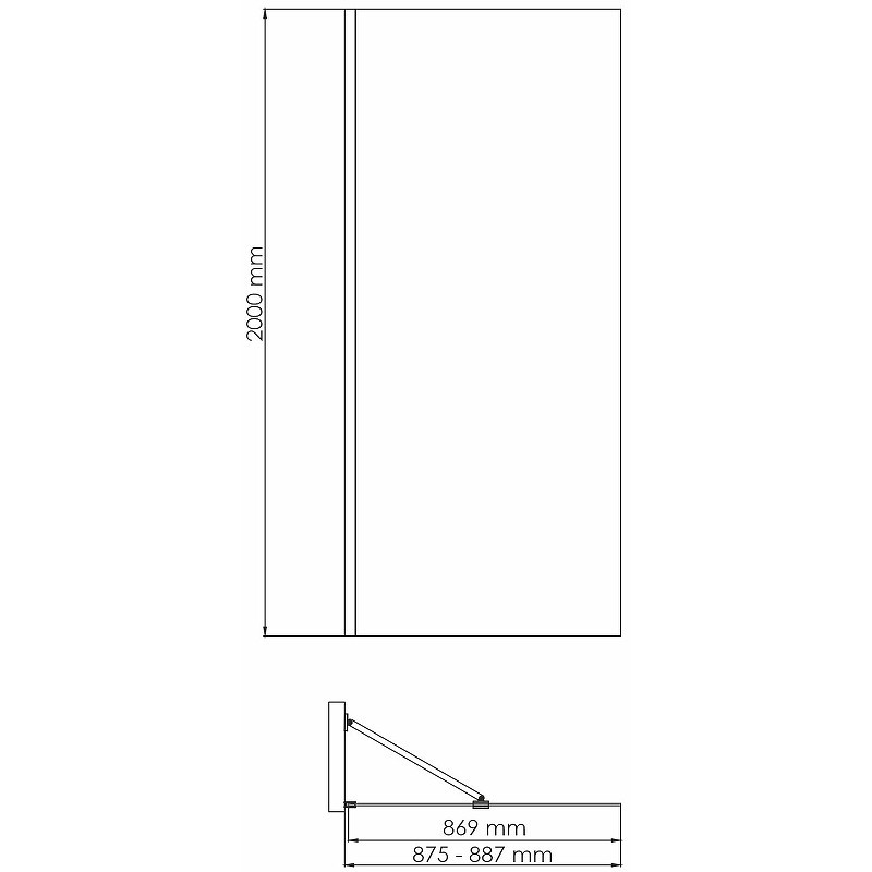 Душевая перегородка WasserKRAFT Aisch 90 55W39