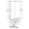 Шторка на ванну WasserKRAFT Dill 80 61S02-80WS