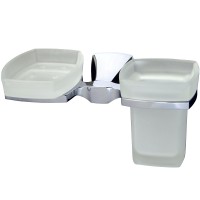 Стакан для зубных щеток с мыльницей WasserKRAFT Wern K-2526 с мыльницей