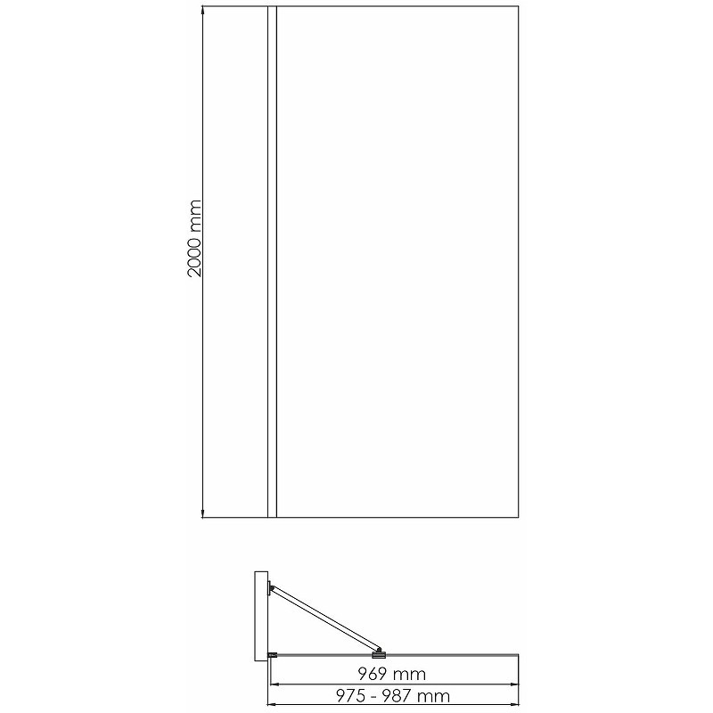 Душевая перегородка WasserKRAFT Aisch 100 55W44