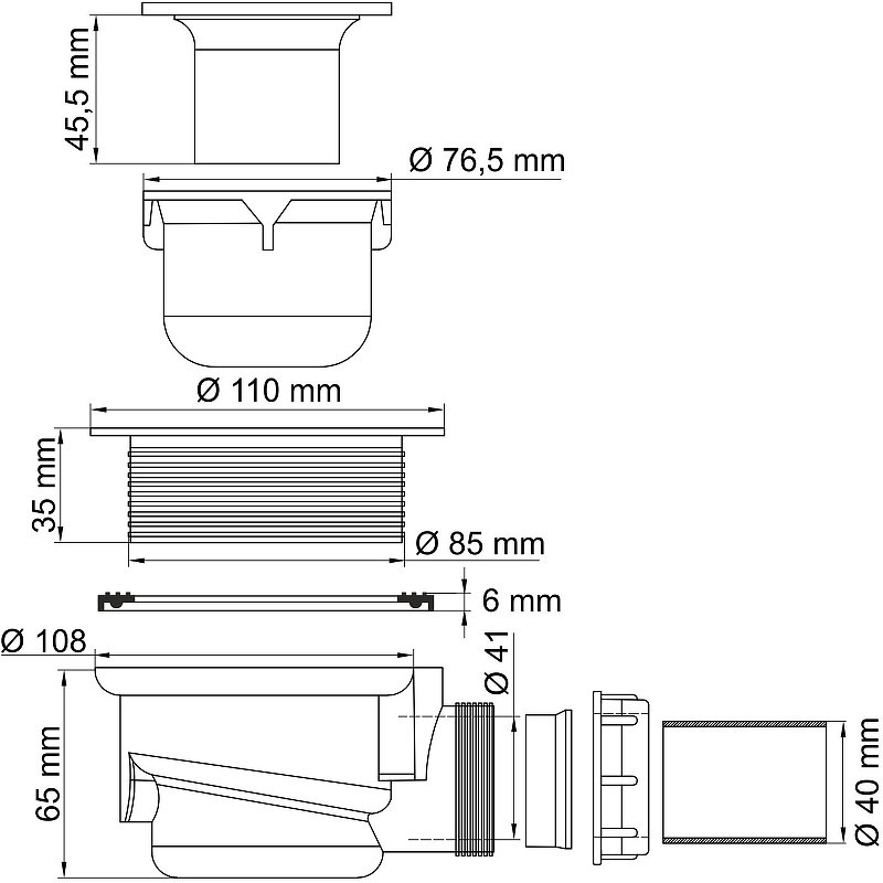 сифон WasserKRAFT D455