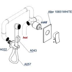 Гигиенический душ WasserKRAFT Aller A010657WHITE