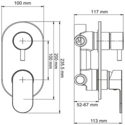 Смеситель для душа WasserKRAFT Dinkel 5871