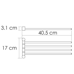 Полотенцедержатель WasserKRAFT K-1034GM поворотный