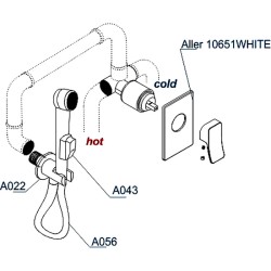 Гигиенический душ WasserKRAFT Aller A010656WHITE