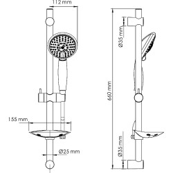 Душевой гарнитур WasserKRAFT A004