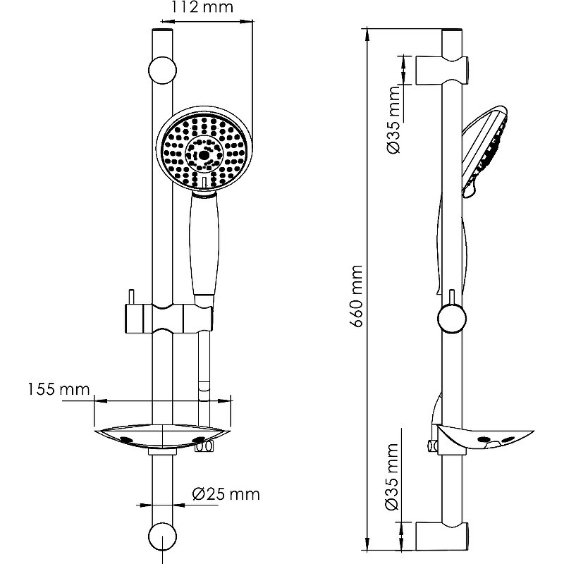 Душевой гарнитур WasserKRAFT A004