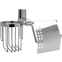 Держатель туалетной бумаги и освежителя воздуха WasserKRAFT Leine K-5059 с крышкой