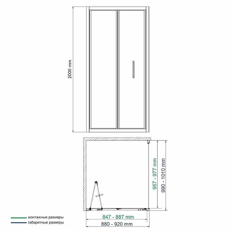 Душевой уголок WasserKRAFT Weser 90x100 78F18