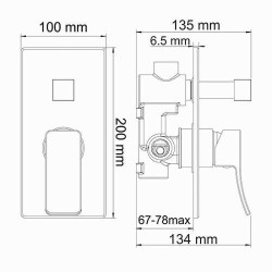 Смеситель для душа WasserKRAFT Aller 10641W