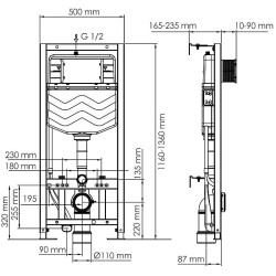 Инсталляция WasserKRAFT Aller 10TLT.010.ME.MB03 для унитаза