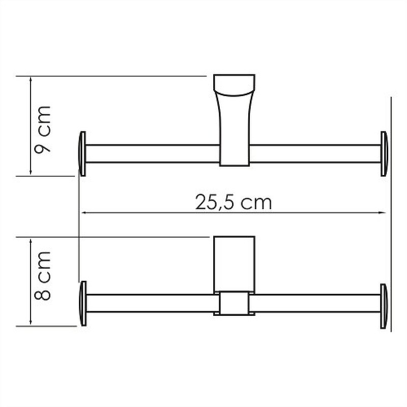 Держатель туалетной бумаги WasserKRAFT Leine K-5096D двойной