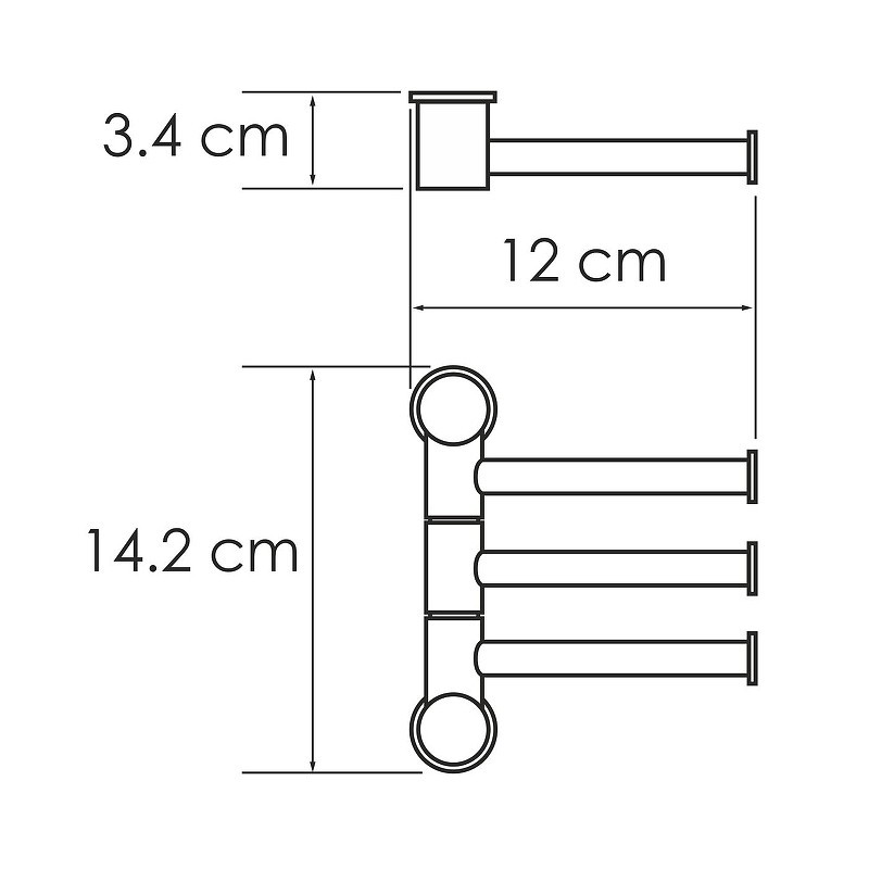 Полотенцедержатель WasserKRAFT K-1053GM поворотный