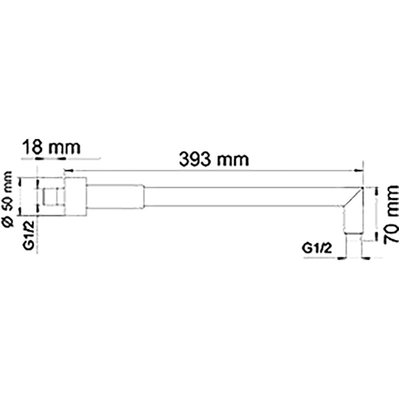 Кронштейн для верхнего душа WasserKRAFT A019