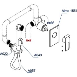 Гигиенический душ WasserKRAFT Alme A01557
