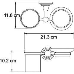Стакан для зубных щеток с мыльницей WasserKRAFT Isar K-7326