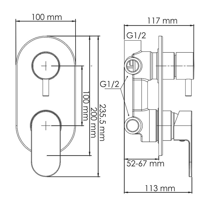 Душевая система WasserKRAFT Dinkel A175819