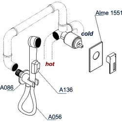 Гигиенический душ WasserKRAFT Alme A15156