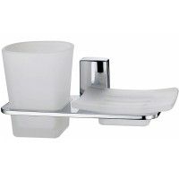 Стакан для зубных щеток с мыльницей WasserKRAFT Leine K-5026
