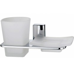 Стакан для зубных щеток с мыльницей WasserKRAFT Leine K-5026