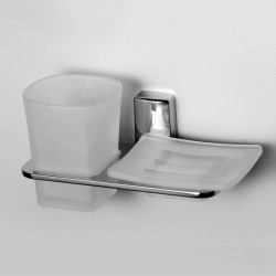 Стакан для зубных щеток с мыльницей WasserKRAFT Leine K-5026
