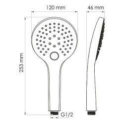 Ручной душ WasserKRAFT Mindel A155