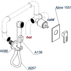 Гигиенический душ WasserKRAFT Alme A15157