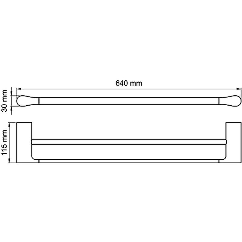 Полотенцедержатель WasserKRAFT Glan K-5140 двойной