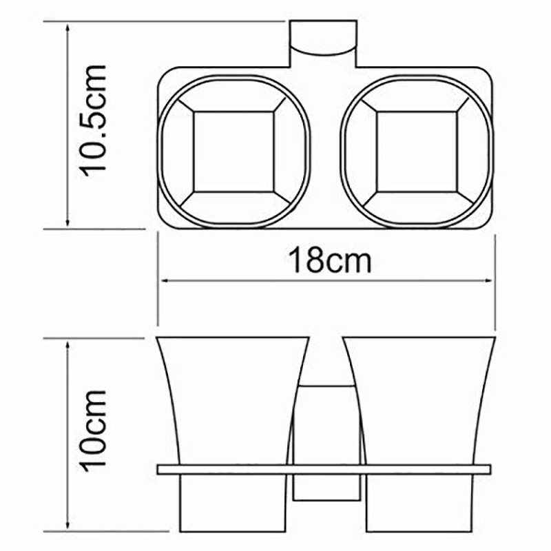 Стакан для зубных щеток WasserKRAFT Leine K-5028D двойной