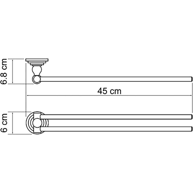 Полотенцедержатель WasserKRAFT Isar K-7331 поворотный