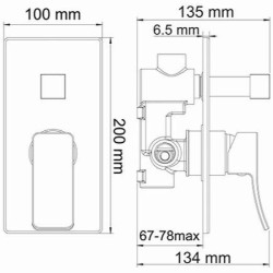 Смеситель для душа WasserKRAFT Exter 1641
