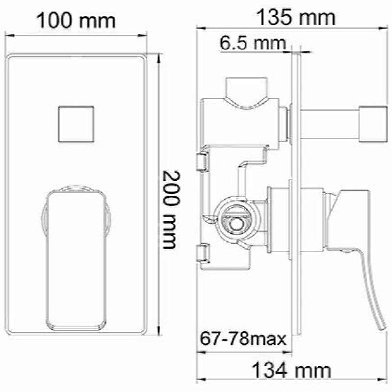 Смеситель для душа WasserKRAFT Exter 1641