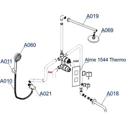 Душевая система WasserKRAFT Alme A171519 Thermo с термостатом