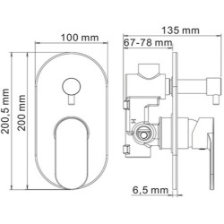 Смеситель для душа WasserKRAFT Elbе 7441