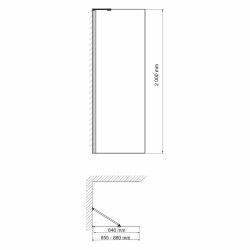 Душевая перегородка WasserKRAFT Aller 90 10H07-RP90