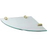 Стеклянная полка WasserKRAFT K-533BRUSHED GOLD угловая