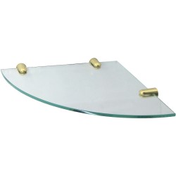 Стеклянная полка WasserKRAFT K-533BRUSHED GOLD угловая
