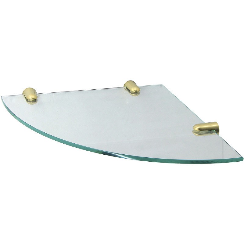 Стеклянная полка WasserKRAFT K-533BRUSHED GOLD угловая