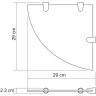 Стеклянная полка WasserKRAFT K-533BRUSHED GOLD угловая