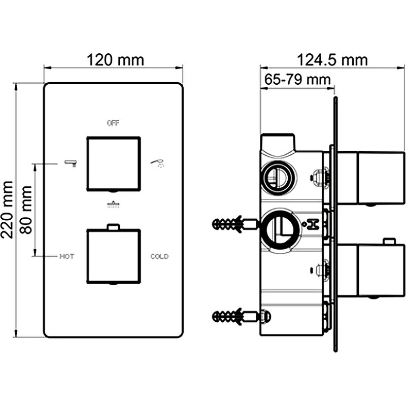 Душевая система WasserKRAFT Alme A171568 Thermo с термостатом