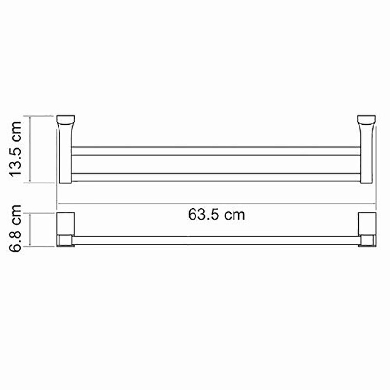 Полотенцедержатель WasserKRAFT Leine K-5040 двойной