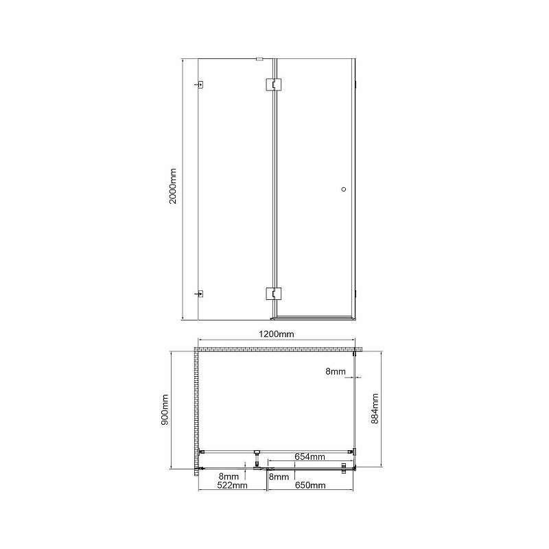Душевой уголок WasserKRAFT Ems 120х90 L 76H07L-MG