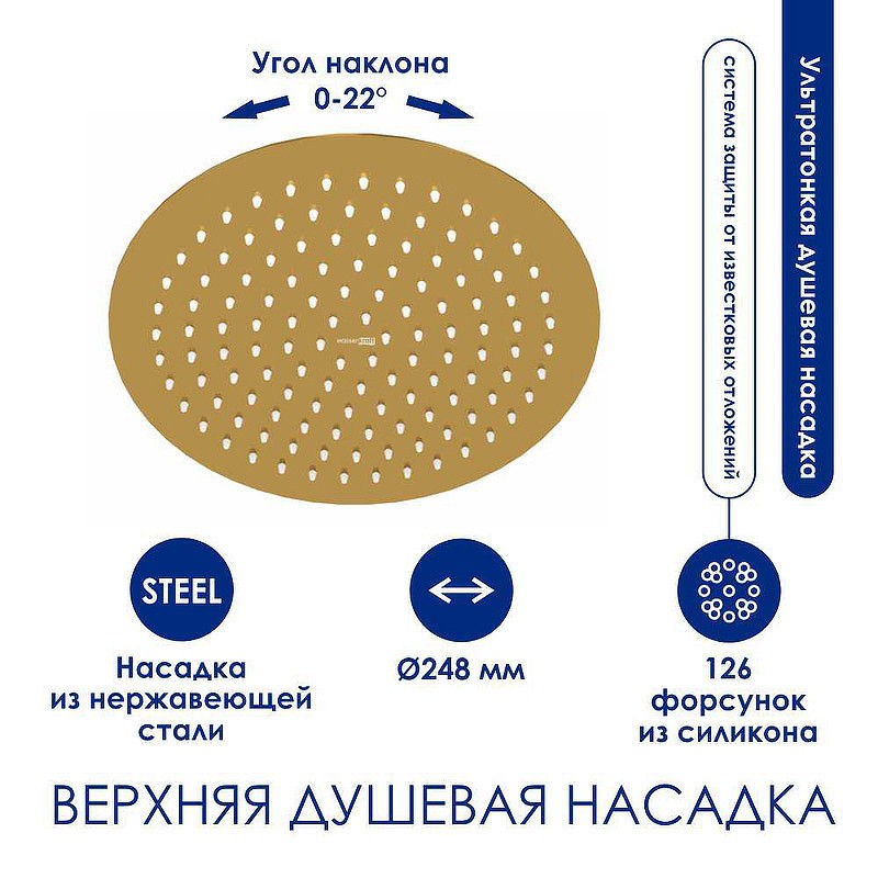 Душевая система WasserKRAFT A155.259.201.BG