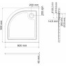 Душевой поддон из стеклопластика WasserKRAFT Salm 90x90 27T01
