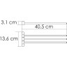 Полотенцедержатель WasserKRAFT K-1033BRUSHED GOLD поворотный