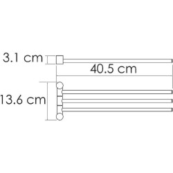 Полотенцедержатель WasserKRAFT K-1033BRUSHED GOLD поворотный