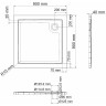 Душевой поддон из стеклопластика WasserKRAFT Salm 90x90 27T03