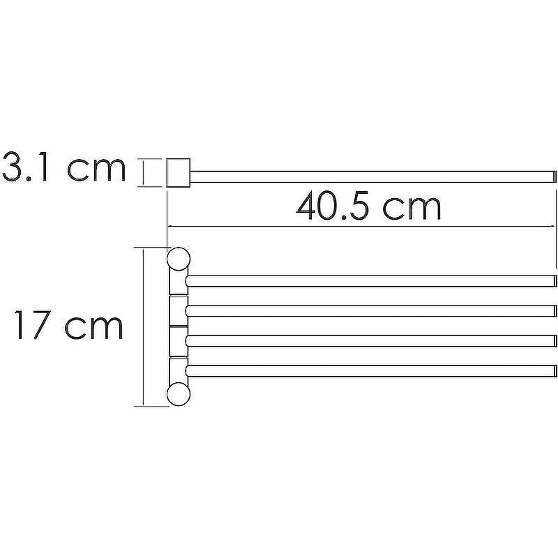 Полотенцедержатель WasserKRAFT K-1034BRUSHED GOLD поворотный