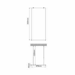 Душевая перегородка WasserKRAFT Vechte 90 60W39RG-FL