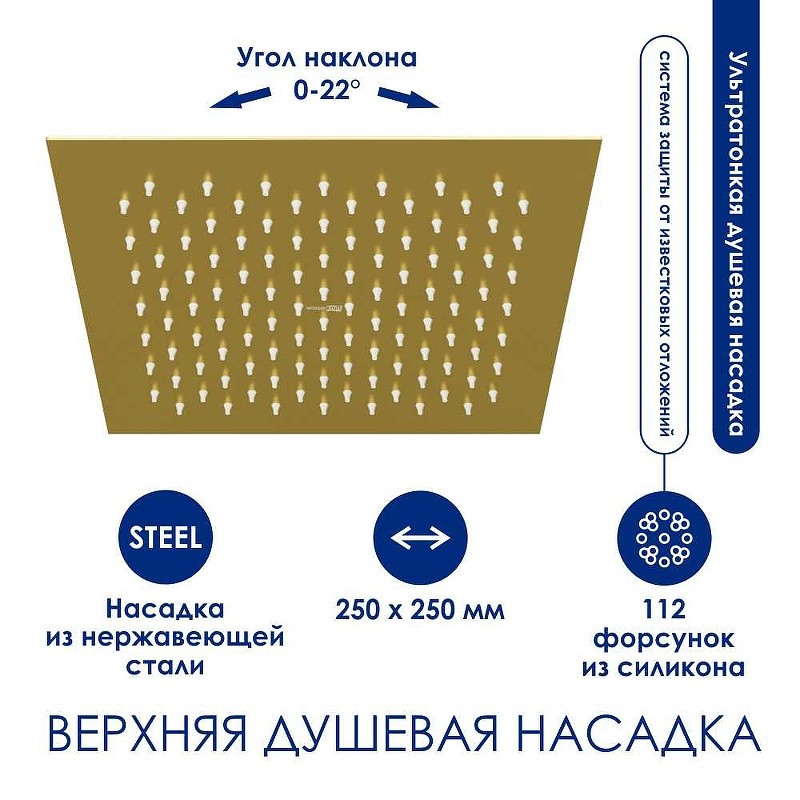 Душевая система WasserKRAFT A155.198.201.BG